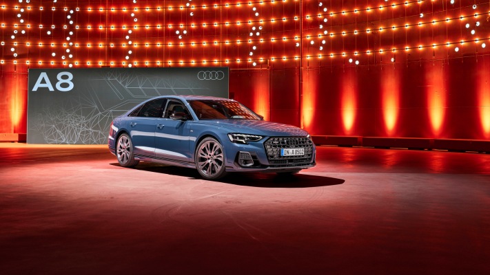 Audi A8 2022. Desktop wallpaper