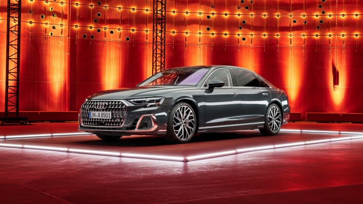 Audi A8 L 2022. Desktop wallpaper