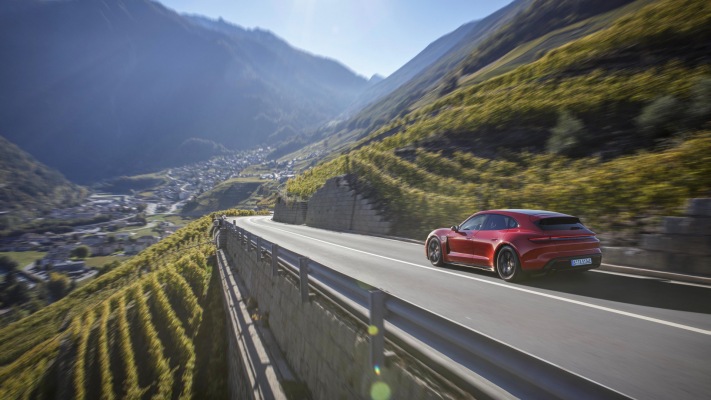 Porsche Taycan GTS Sport Turismo 2022. Desktop wallpaper
