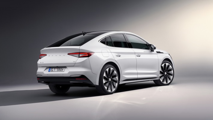 Skoda Enyaq Coupé iV 2022. Desktop wallpaper