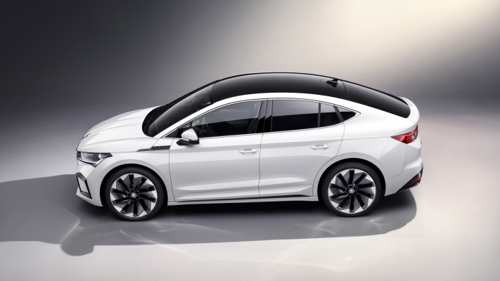 Skoda Enyaq Coupé iV 2022. Desktop wallpaper