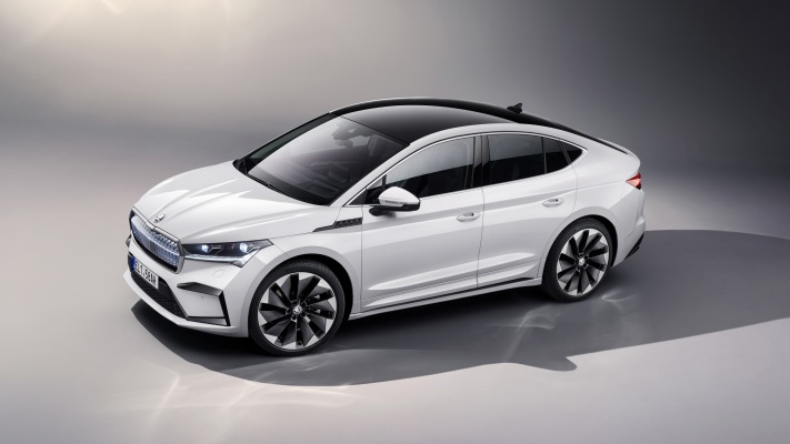 Skoda Enyaq Coupé iV 2022. Desktop wallpaper
