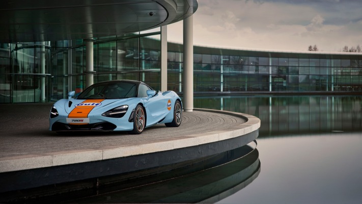 McLaren 720S MSO Gulf Theme 2022. Desktop wallpaper