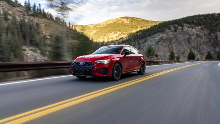 Audi S3 Sedan USA Version 2021. Desktop wallpaper