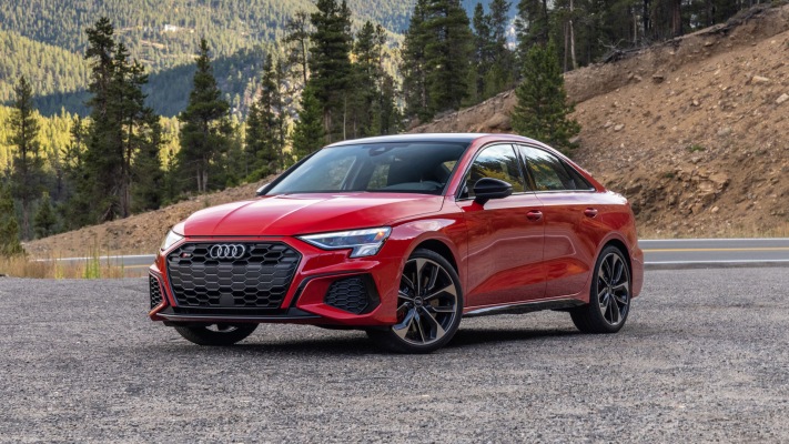 Audi S3 Sedan USA Version 2021. Desktop wallpaper