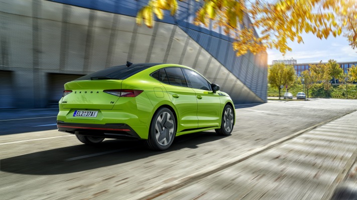 Skoda Enyaq Coupé RS iV 2022. Desktop wallpaper