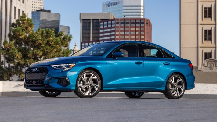 Audi A3 Sedan USA Version 2021. Desktop wallpaper