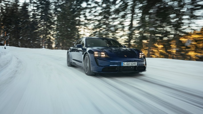 Porsche Taycan Turbo Sport Turismo 2022. Desktop wallpaper