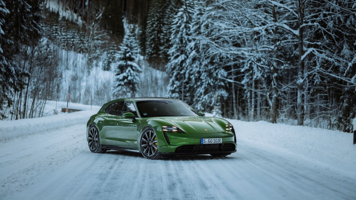 Porsche Taycan Turbo S Sport Turismo 2022. Desktop wallpaper