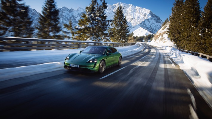 Porsche Taycan Turbo S Sport Turismo 2022. Desktop wallpaper