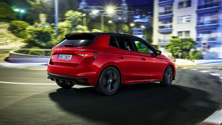 Skoda Fabia Monte Carlo 2022. Desktop wallpaper