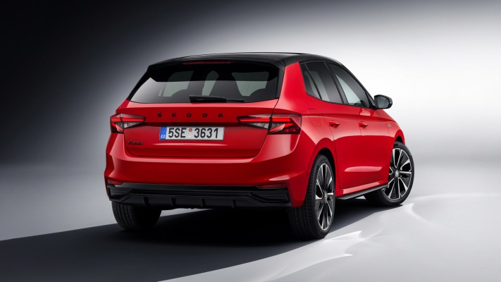 Skoda Fabia Monte Carlo 2022. Desktop wallpaper