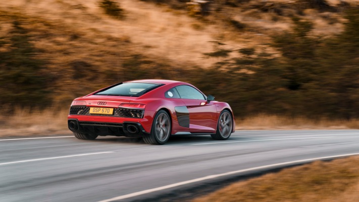 Audi R8 Coupe V10 Performance RWD UK Version 2022. Desktop wallpaper