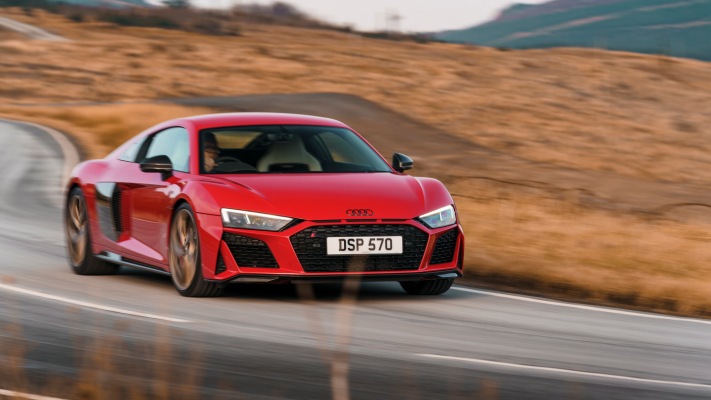 Audi R8 Coupe V10 Performance RWD UK Version 2022. Desktop wallpaper