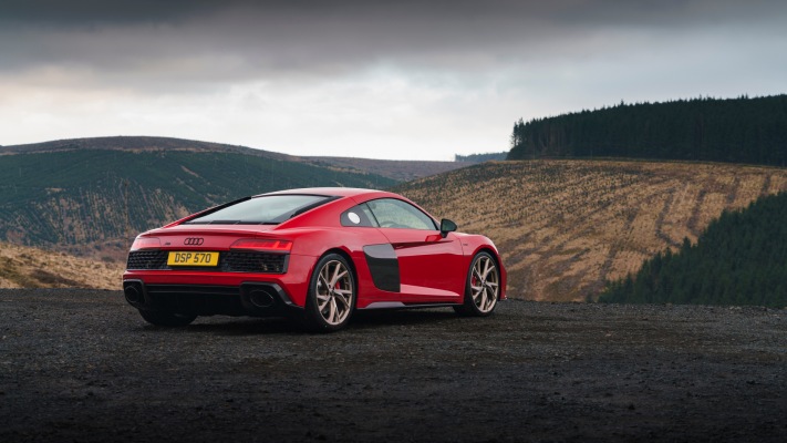 Audi R8 Coupe V10 Performance RWD UK Version 2022. Desktop wallpaper