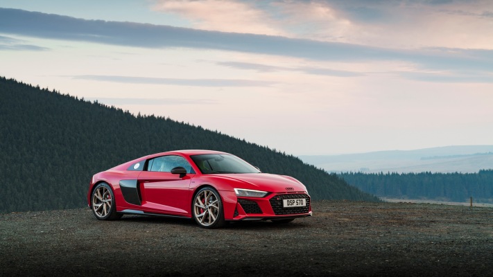 Audi R8 Coupe V10 Performance RWD UK Version 2022. Desktop wallpaper