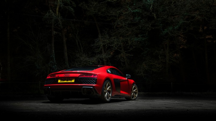 Audi R8 Coupe V10 Performance RWD UK Version 2022. Desktop wallpaper