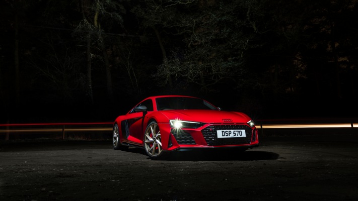 Audi R8 Coupe V10 Performance RWD UK Version 2022. Desktop wallpaper