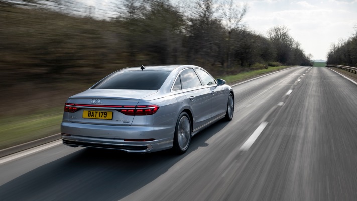 Audi A8 L 60 TFSI e UK Version 2022. Desktop wallpaper