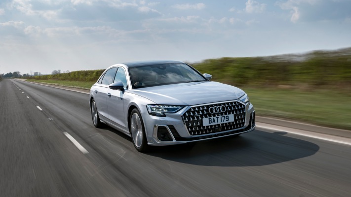 Audi A8 L 60 TFSI e UK Version 2022. Desktop wallpaper