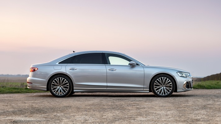 Audi A8 L 60 TFSI e UK Version 2022. Desktop wallpaper