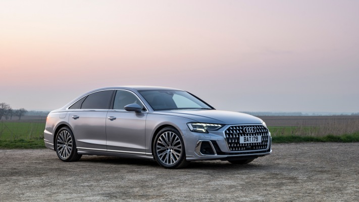 Audi A8 L 60 TFSI e UK Version 2022. Desktop wallpaper