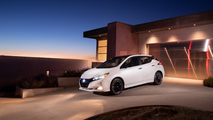 Nissan LEAF USA Version 2023. Desktop wallpaper