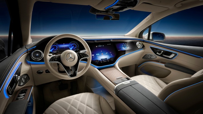 Mercedes-Benz EQS SUV 2023. Desktop wallpaper