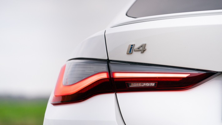 BMW i4 eDrive 40 UK Version 2023. Desktop wallpaper