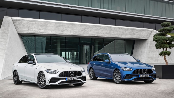 Mercedes-AMG C 43 Estate 2023. Desktop wallpaper