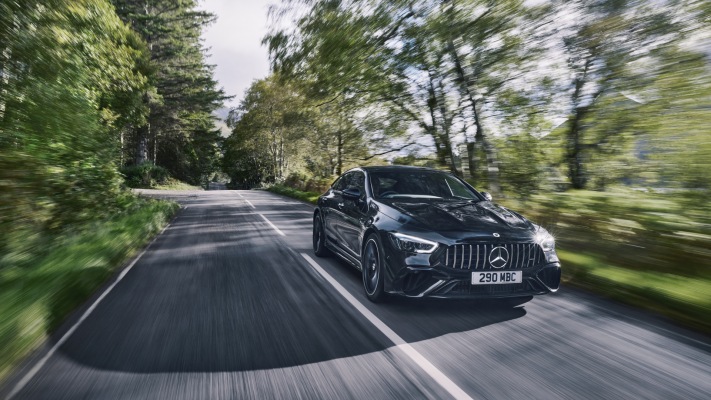 Mercedes-AMG GT 63 S E Performance 4-Door UK Version 2023. Desktop wallpaper