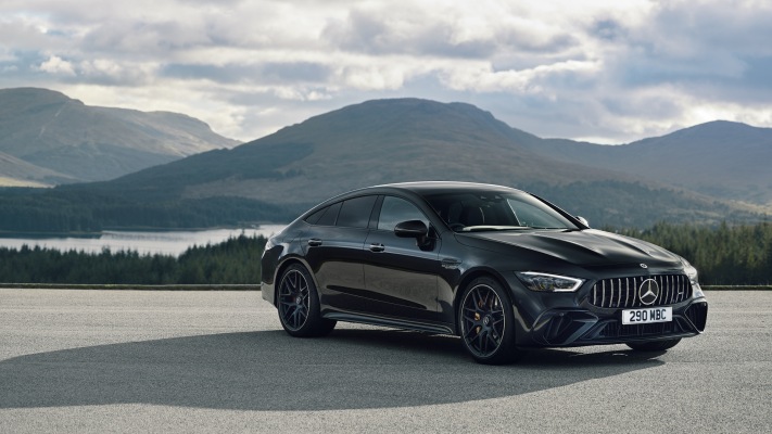 Mercedes-AMG GT 63 S E Performance 4-Door UK Version 2023. Desktop wallpaper