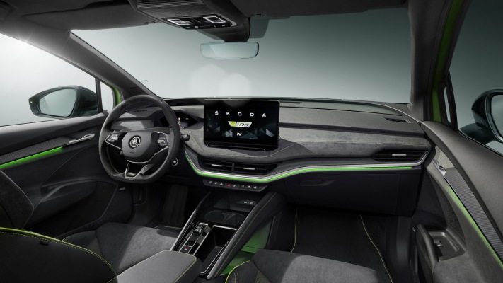 Skoda Enyaq RS iV 2023. Desktop wallpaper