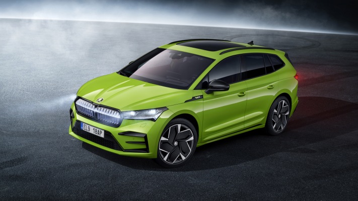 Skoda Enyaq RS iV 2023. Desktop wallpaper