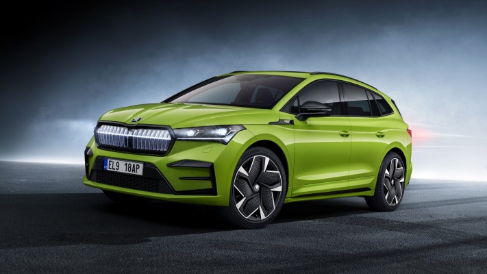 Skoda Enyaq RS iV 2023. Desktop wallpaper