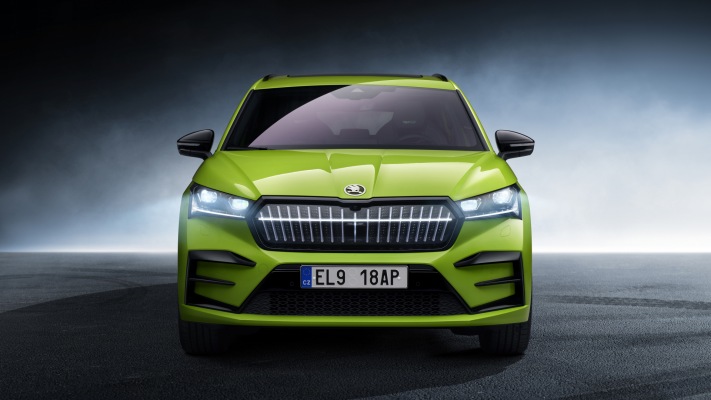 Skoda Enyaq RS iV 2023. Desktop wallpaper