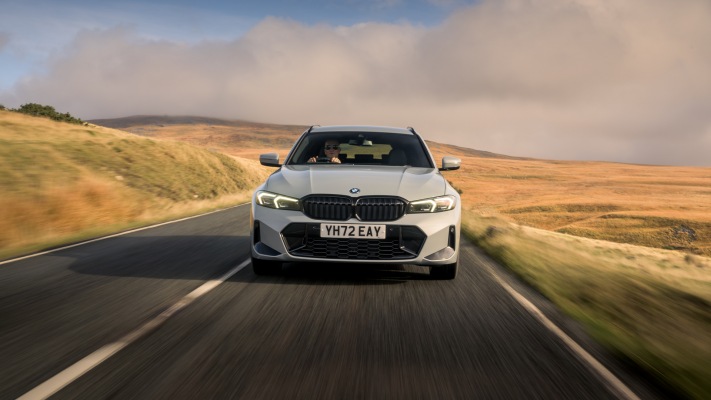 BMW 330e xDrive Touring UK Version 2023. Desktop wallpaper