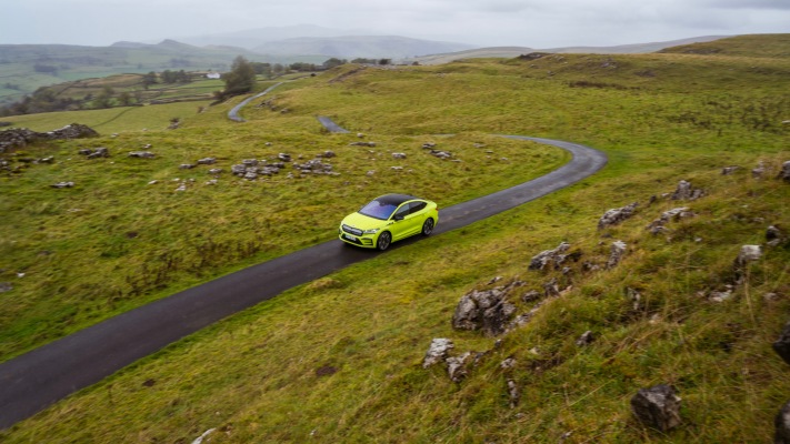 Skoda Enyaq Coupé RS iV UK Version 2022. Desktop wallpaper