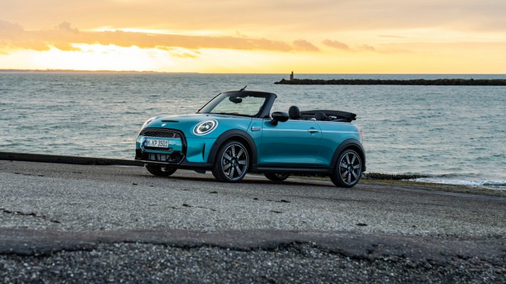 MINI Cooper S Convertible Seaside Edition 2023. Desktop wallpaper