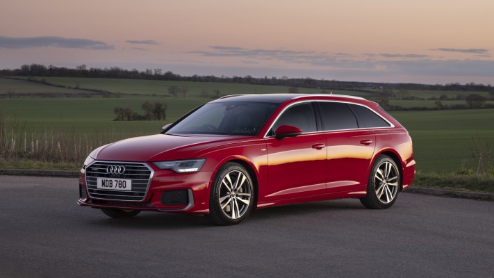 Audi A6 Avant 50 TFSI e quattro UK Version 2023. Desktop wallpaper