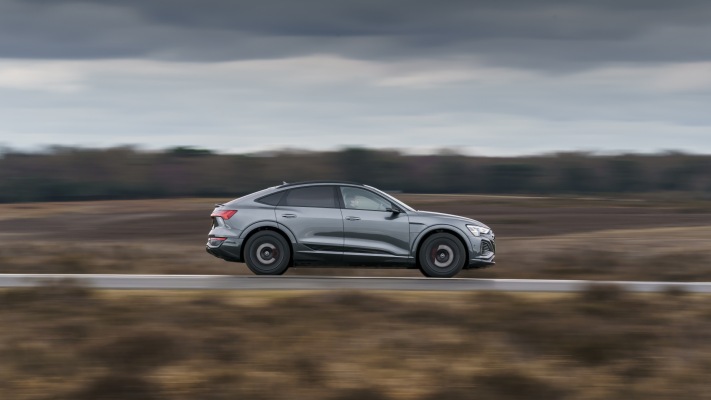 Audi Q8 Sportback e-tron quattro UK Version 2024. Desktop wallpaper