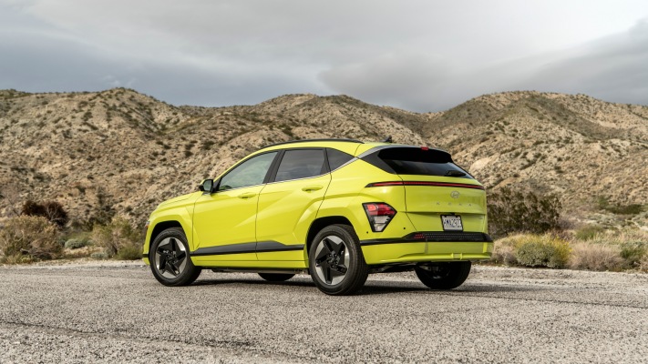 Hyundai Kona Electric USA Version 2024. Desktop wallpaper