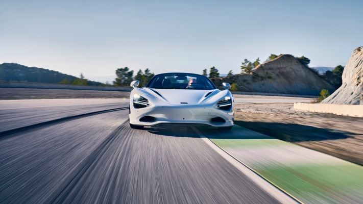 McLaren 750S Spider 2024. Desktop wallpaper