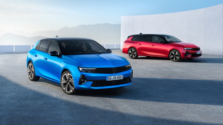 Opel Astra Electric 2023. Desktop wallpaper