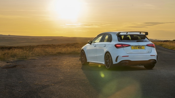 Mercedes-AMG A 45 S 4MATIC+ UK Version 2024. Desktop wallpaper