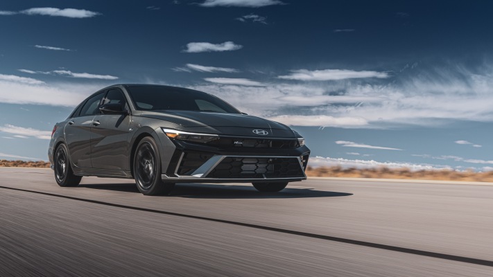 Hyundai Elantra N Line USA Version 2024. Desktop wallpaper