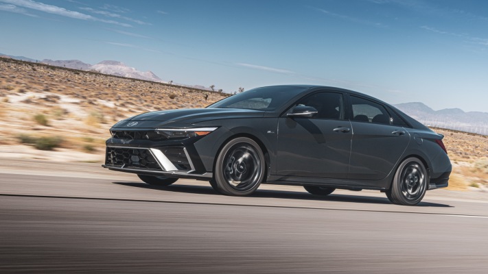 Hyundai Elantra N Line USA Version 2024. Desktop wallpaper