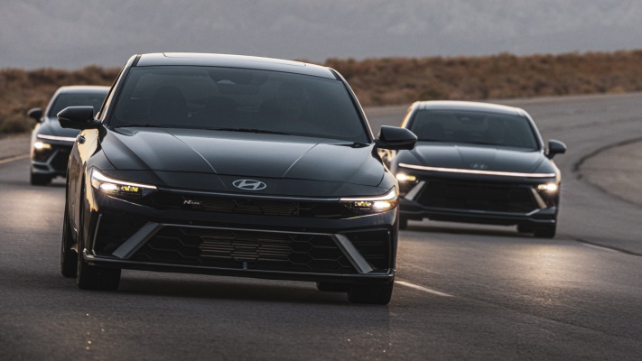 Hyundai Elantra N Line USA Version 2024. Desktop wallpaper