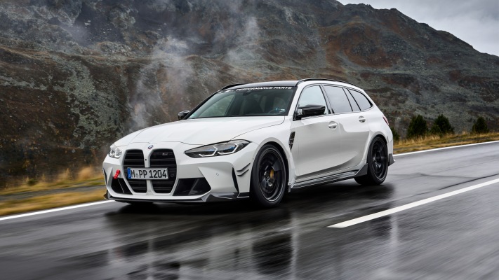 BMW M3 Touring M Performance Parts 2023. Desktop wallpaper