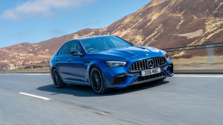 Mercedes-AMG C 63 S E Performance UK Version 2024. Desktop wallpaper